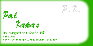 pal kapas business card