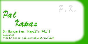 pal kapas business card
